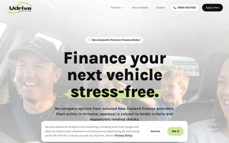 A driving school website we built
