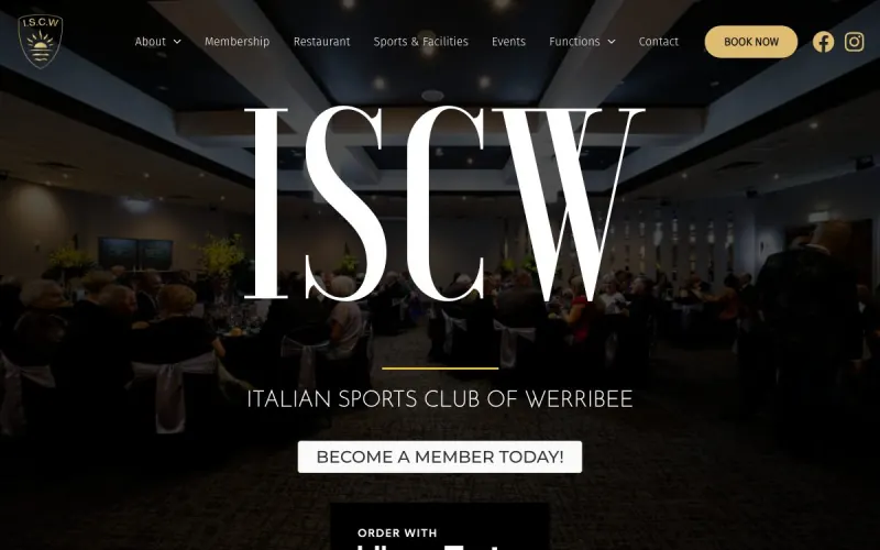 A hospitality club website we built