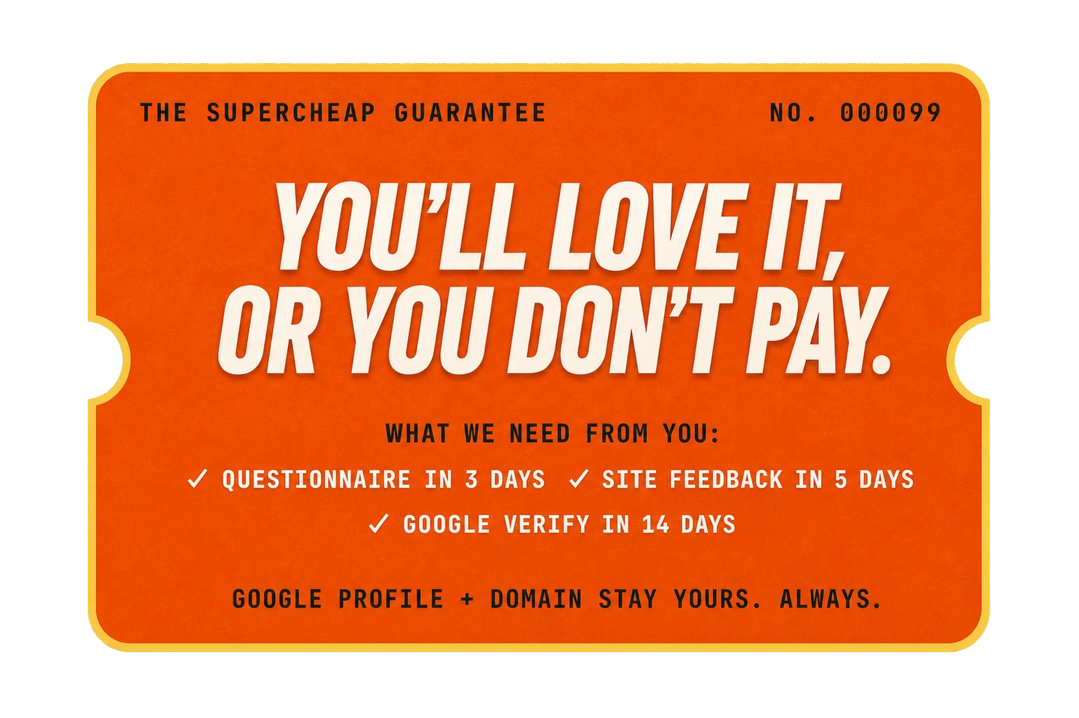 The Supercheap guarantee: You'll love it, or you don't pay